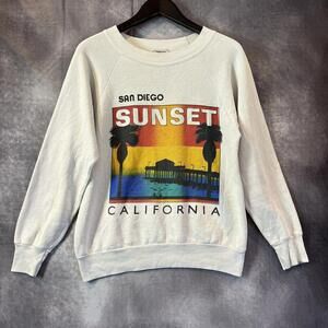 Vintage Oneita 90s San Diego Sunset Sweater Crewneck Pullover‎ Men's Medium